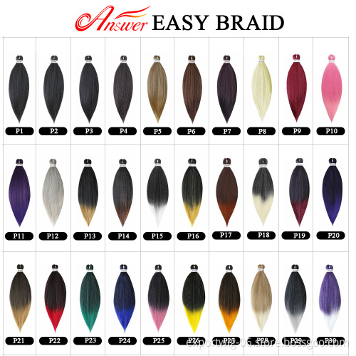 braiding hair pre stretched 3X prestretched braiding yaki synthetic ombre color hair extensions 3 in 1